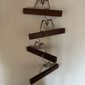 Set of 4 Vintage Mid Century Wood & Metal
Pant/Skirt Hangers
